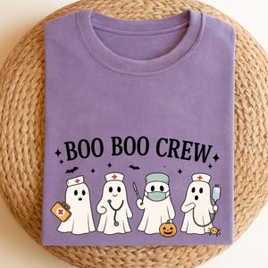 Halloween Nurse Shirt, Boo Boo Crew Shirt, Spooky Nurse Costume Top, Funny student Nurse Gift for Women, Fall Halloween T-Shirt