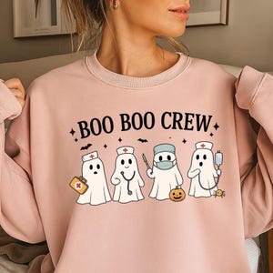 Halloween Nurse Shirt, Boo Boo Crew Shirt, Spooky Nurse Costume Top, Funny Nurse Gift for Women, Fall Halloween T-Shirt
