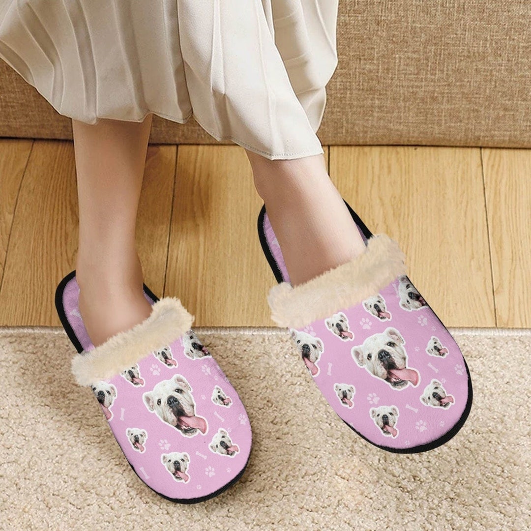 Custom Pet Face Slippers, Personalized Face Slippers, Photo Slippers