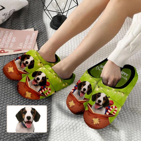 Custom Pet Face Couple Matching Slippers, Personalized Face Slippers, Custom Photo Slippers, Pet Slippers, Dog Slippers, Slippers with Face