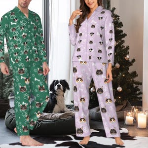 Mothers Day Gifts, Gift for Mom, Custom mom face pajamas Set, Funny Dog face Pajamas, Funny mom face Pajamas, Grandma Gift,Mom Birthday Gift