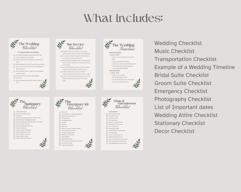 Wedding Checklist Printable Wedding Planning Checklist Wedding ...