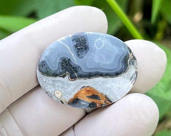 Maligano Jasper Cabochon; Landscape Picture Stone; Handmade Gemstone Indonesia