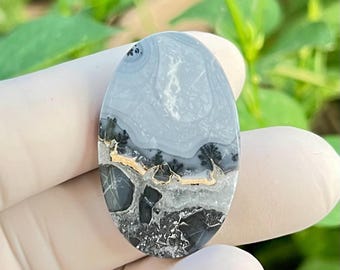 Maligano Jasper Cabochon; Landscape Picture Stone; Handmade Gemstone Indonesia