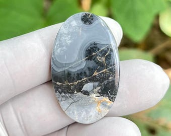 Maligano Jasper Cabochon; Landscape Picture Stone; Handmade Gemstone Indonesia