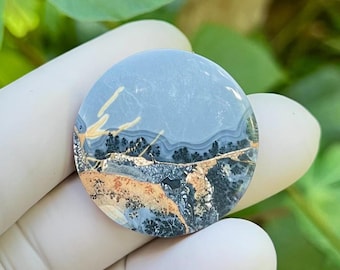 Cabochon Landscape Maligano Jasper; NatuCabochon Maligano Jasper Stone; Landscape Picture: Handmade Gemstone Indonesia
