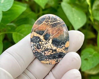 Maligano Jasper Cabochon; Landscape Pattern; Handmade Gemstone Indonesia