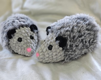 Opossum Crochet Pattern, Cute Amigurumi Possum Faux Fur Pattern for Crocheters, No Sew - Fast Make - Beginner Friendly Tutorial