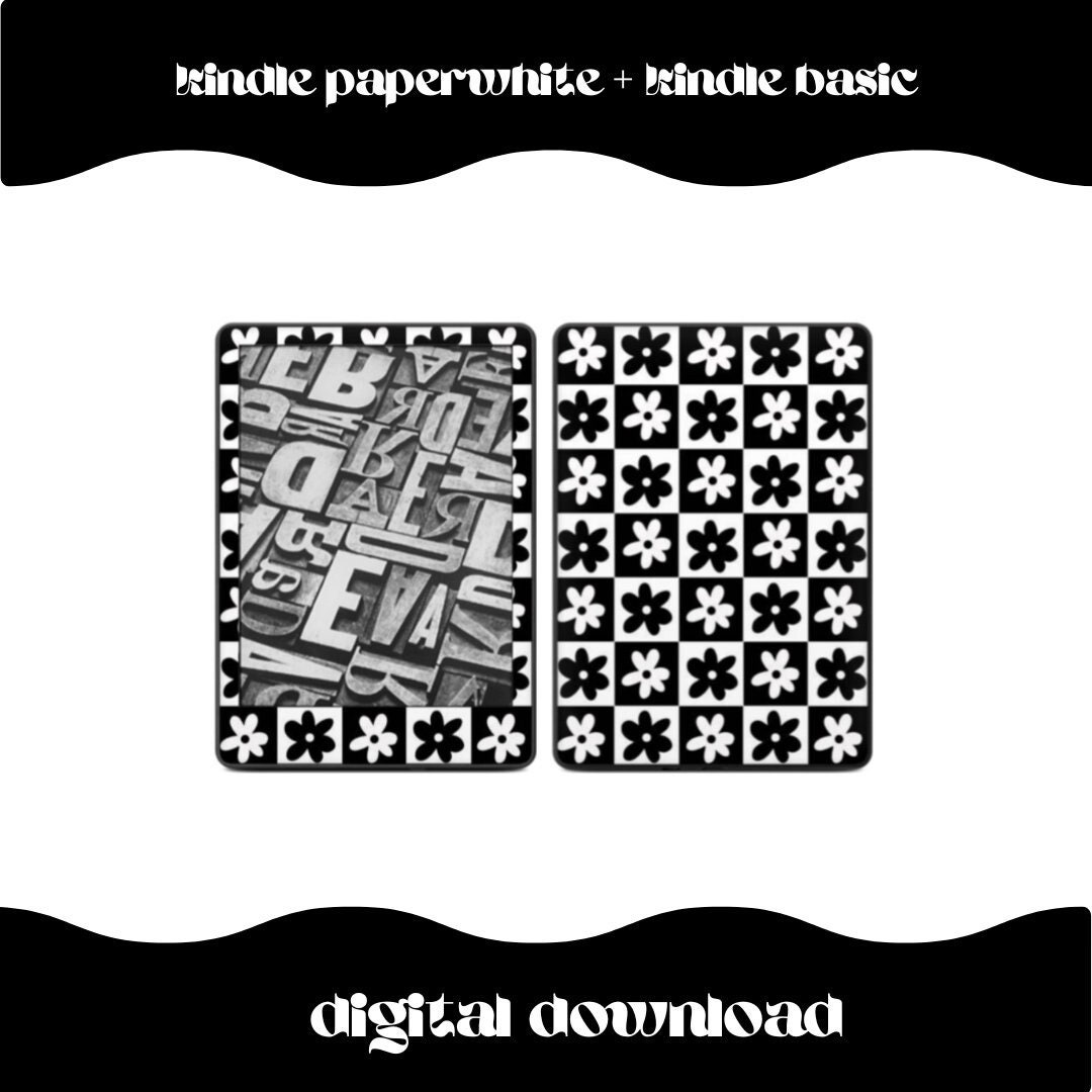 Kindle Paperwhite Decal Digital Download, Kindle Basic Decal Digital