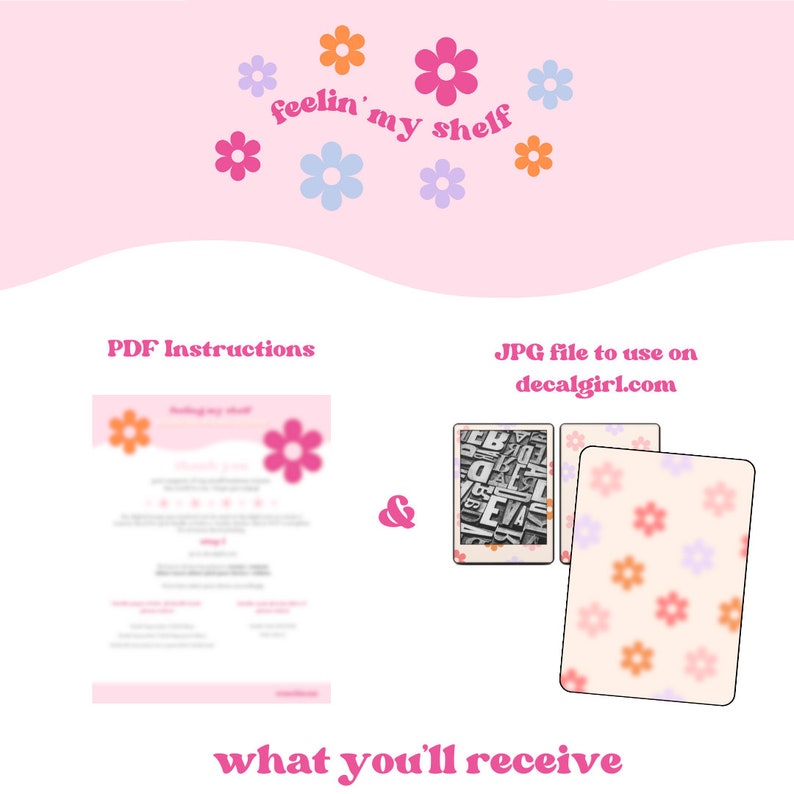 Kindle Paperwhite Decal Digital Download, Kindle Basic Decal Digital