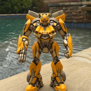 Hasbro Licensed & Limited-Edition Transformers Bumblebee Bronze Statue,Art Deco Bronze Sculpture,Home Art Sculpture, Gift for him