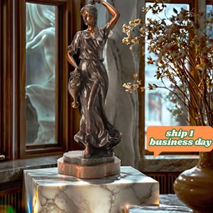 Italian Classical Sculpture - Thalia, Vintage Bronze Sculptures, Bronze Sculpture Art Deco, Home Decor Statue, Gifts, Custom Sculpture
