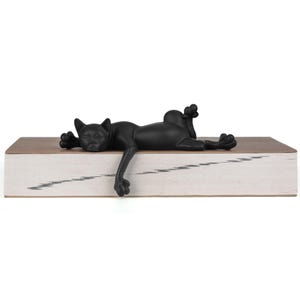 Minimalist Sleeping Cat Statue, Handmade Black Cat Figurine, Cat Sculpture Ornament, Home Decor Art, Gifts for Cat Lovers, Birthday Gifts image 10