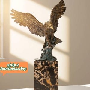 American Classic Sculpture - Predator Eagle, Vintage Bronze Sculptures, Bronze Sculpture Art Deco, Home Decor Statue, Sculpture Art, Gifts