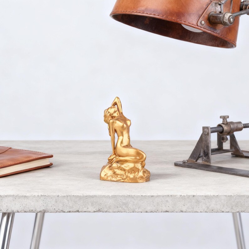 Art Nouveau Female Figurine, Naked Women Art Sculpture, Minimalist Woman Statue Abstract Desktop Ornament, Elegant Home Decor, Gift for Her image 19