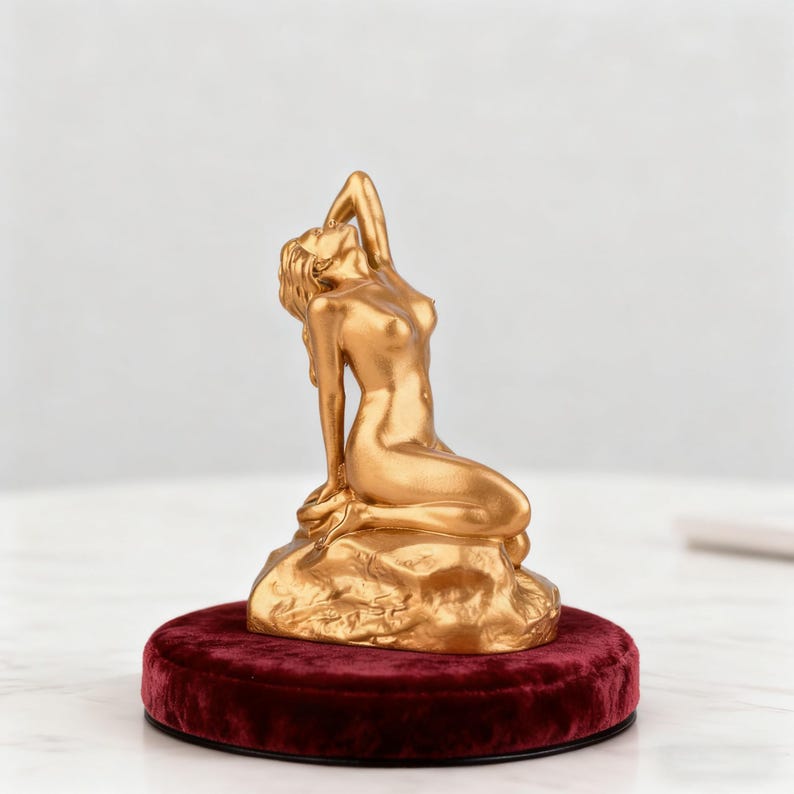 Art Nouveau Female Figurine, Naked Women Art Sculpture, Minimalist Woman Statue Abstract Desktop Ornament, Elegant Home Decor, Gift for Her image 16