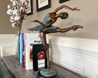 Italian Classical Sculpture - Ballet Dancer, Vintage Bronze Sculptures, Bronze Sculpture Art Deco, Home Decor Statue