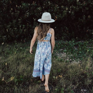 Girls Boho bow Dress, Girls Dress, Flower Girl Dress, Boho Dress, Boho Flower Girl Dress, Girls teal Dress, Girls Beach Dress, Teen Dress