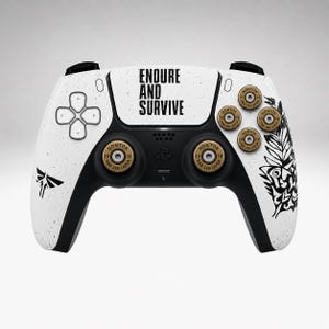 Hand painted PlayStation 5 Ellie Inspired Controller With Real Bullet Buttons And Thumb Sticks.