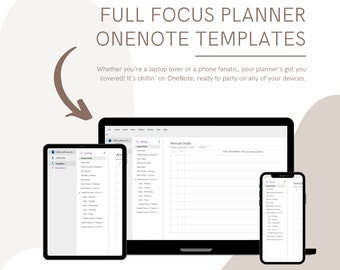 OneNote Full Focus Planner - Michael Hyatt Inspired Digital Planner - All-in-One Tool for Daily, Goals, and Routine Planning
