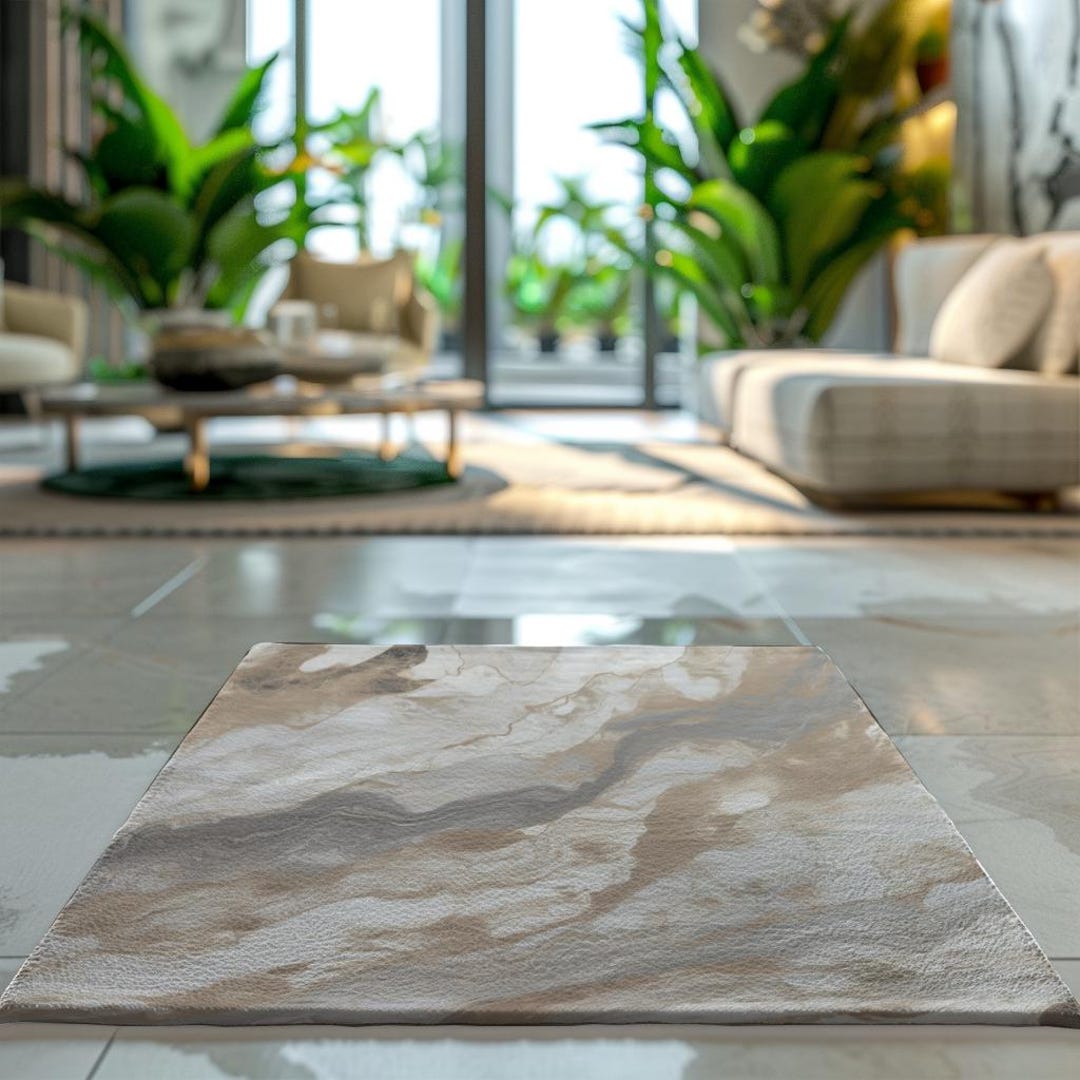 Rock Layer Area Rug Earth Design Area Rug Boho Rug for Living Room Sand ...