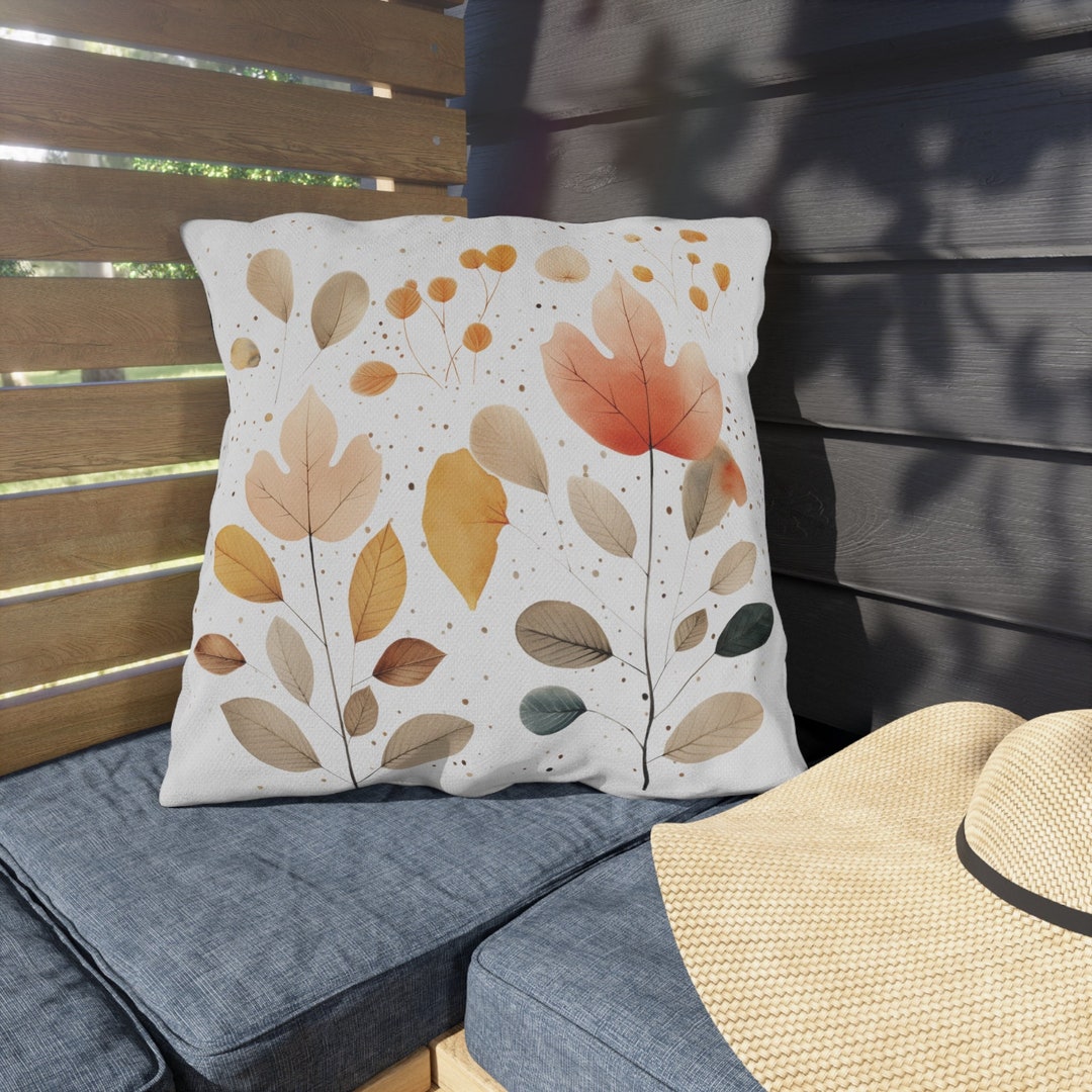 Leaves Outdoor Pillow Fall Design Pillow Leaves Inspired Etsy
