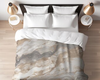 Earthy Design Comforter Boho Style Bedding Rock Layers Comforter Earth Colors Comforter Granite Modern Comforter Glam Beige Comforter Brown