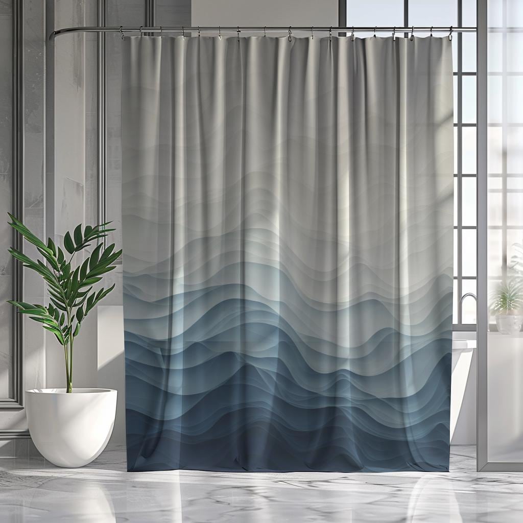 Navy and Teal Shower Curtain - Etsy, image size:1024x1024