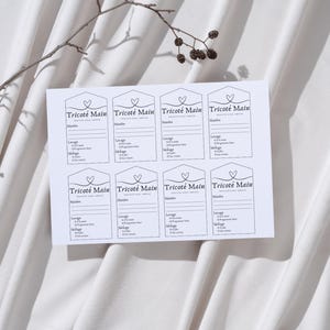 Etiquetas de cuidados para tejer - PDF para imprimir