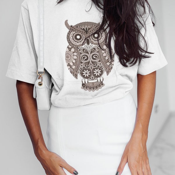 Unisex Softstyle T-Shirt Mandala Owl