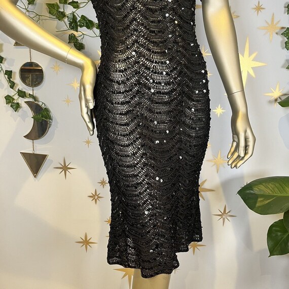 Vintage Sequin Dress | Whimsigoth Sheer Body Con … - image 4