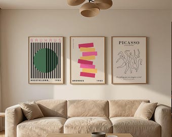 Bauhaus and Henri Matisse Exhibition Trio Poster