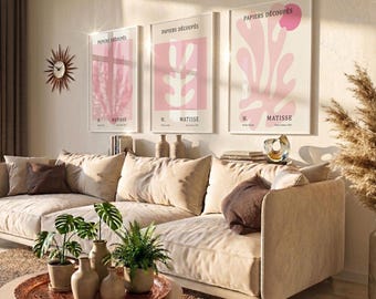 30th birthday gifts for her, Serene Matisse Trio Poster Pastel Decor