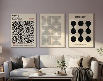Juego de 3 láminas artísticas / Arte mural de galería y tríos - Print Studio Art, juegos de 3 piezas de arte mural: pósteres, impresiones artísticas