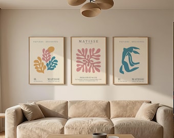 Matisse Wall Art Set of 3 Wall Prints, Home Decor