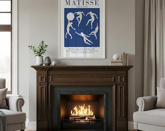 Henri Matisse Dark Blue Poster, Matisse Exhibition Print, Century Modern Wall Art, Museum Quality