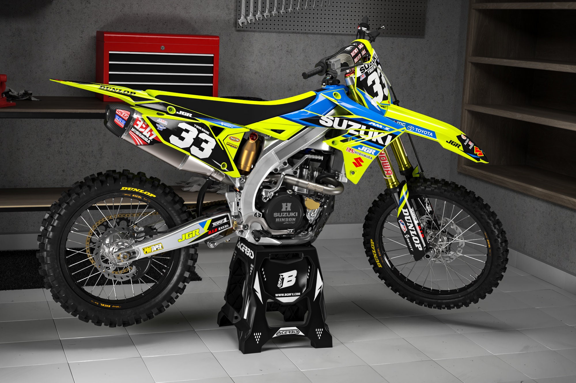 Suzuki Rmz 250-450 2018-2023 Full Graphics Kit With Riders Id. - Etsy