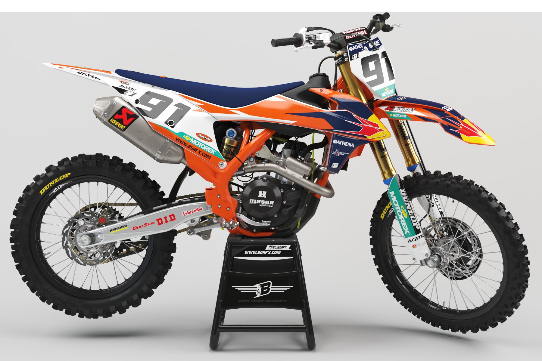 KTM SX-SXF 125-250-350-450 2019-2022 Full Graphics Kit With Riders
