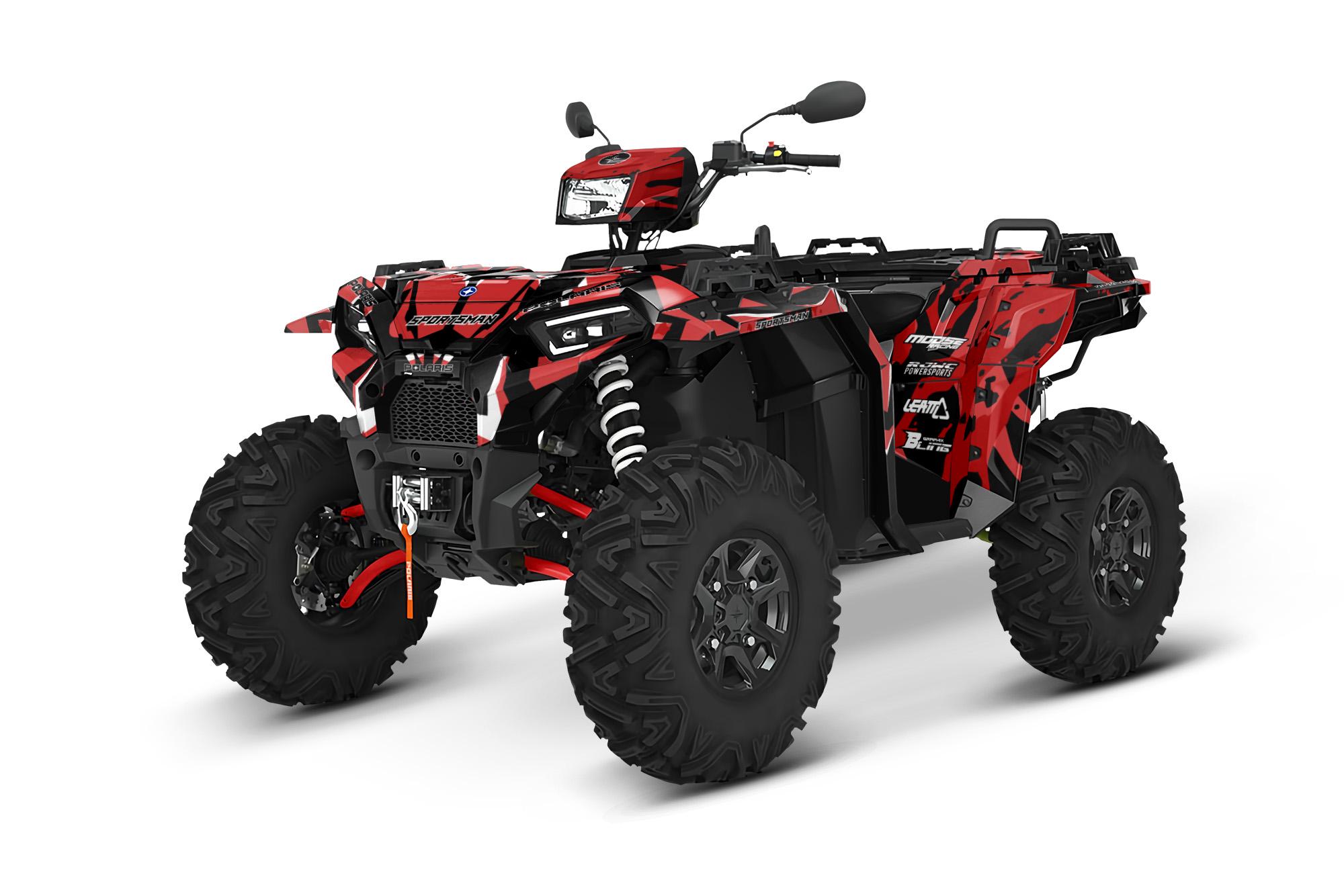 Polaris Sportsman xp 850-1000 2020-2025 Full graphics / stickers kit High Quality 23 mil thick with riders id.