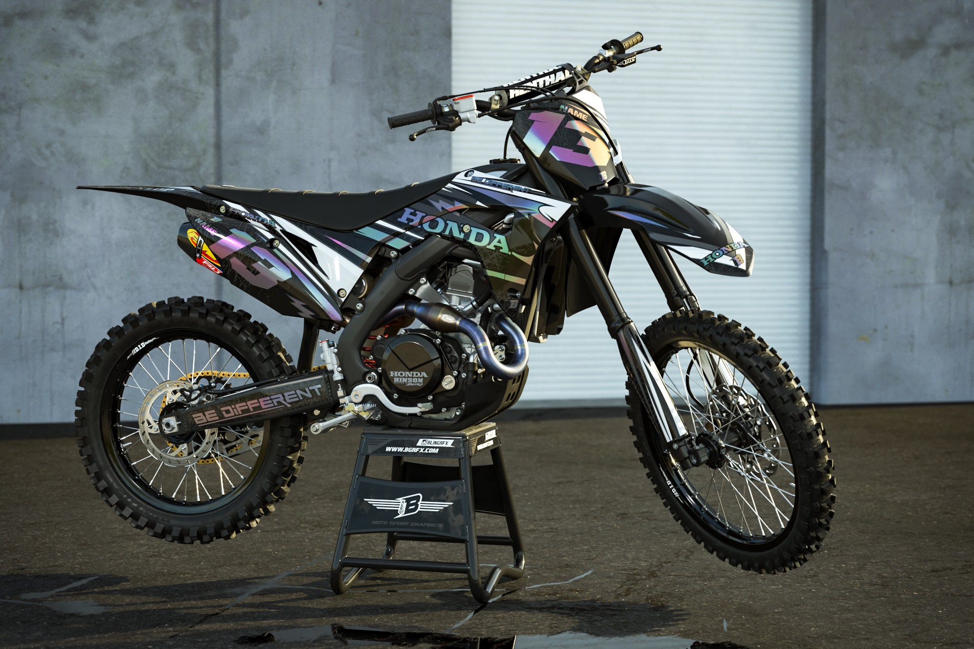 Honda Crf 250-450 2017-2021 Holochromed Full Graphics Kit With