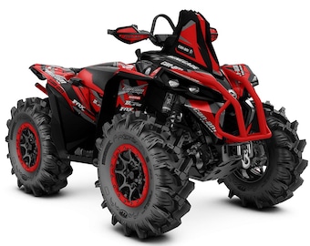 Can-am Renegade G1 G2 2006-2025 XXC XMR Full graphics / stickers kit High Quality 23 mil thick with riders id.