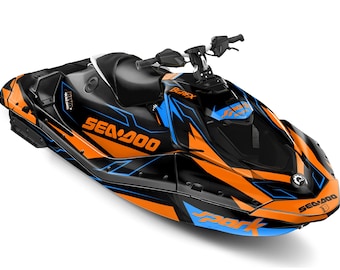 Sea-Doo Spark Trixx Graphics Kit (2024-2025) - Tuned Orange Design