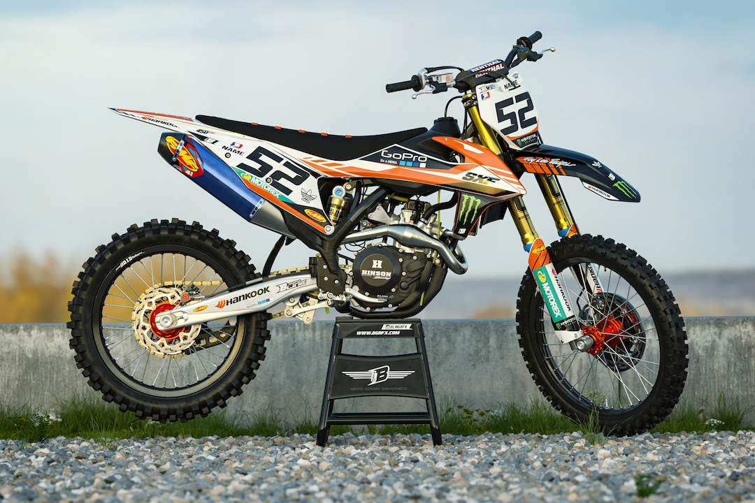 KTM SX-SXF 125-250-350-450 2019-2022 Full Graphics Kit With Riders Id ...
