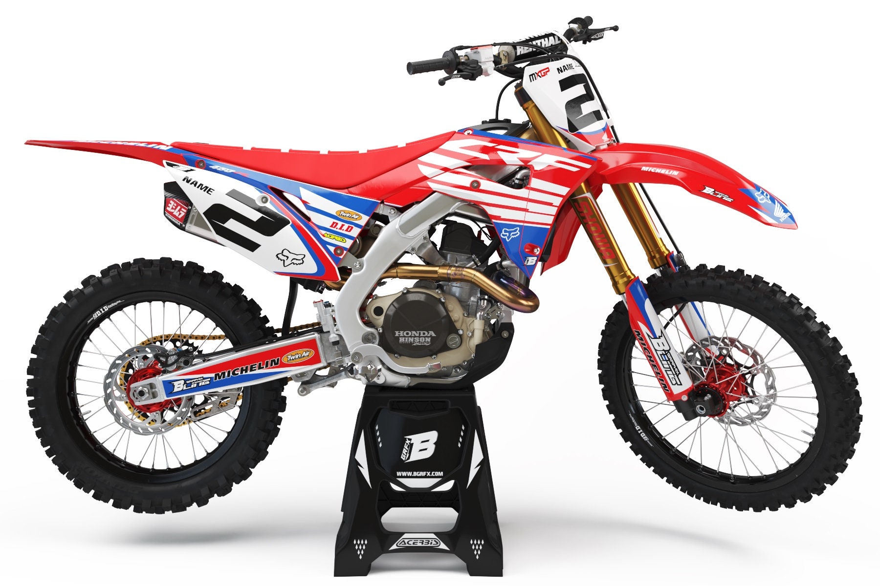 Honda crf 250-450 2017-2021 ライダー ID 付きフル グラフィック