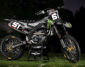 YAMAHA YZF 250-450 2018-2022 Full Graphics kit with riders id.