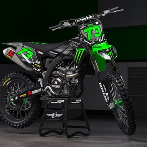 KAWASAKI KXF 250-450 2019-2023 Full Graphics kit with riders id.