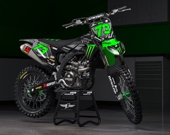 KAWASAKI KXF 250-450 2019-2023 Full Graphics kit with riders id.
