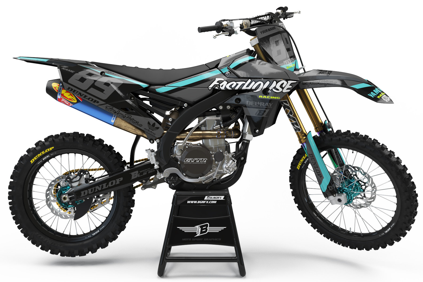 Yamaha YZF250 YZF450 2014-2016 MX Graphics Kit Decals - Yellow Glossy Vinyl