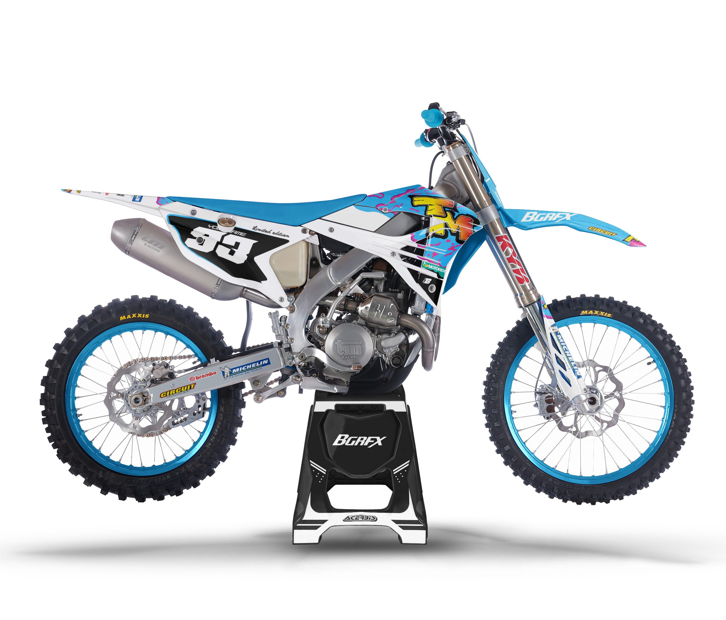 Tm racing mx en smr smx 125-250-350-450 2022-2024 Full Graphics kit with riders id.