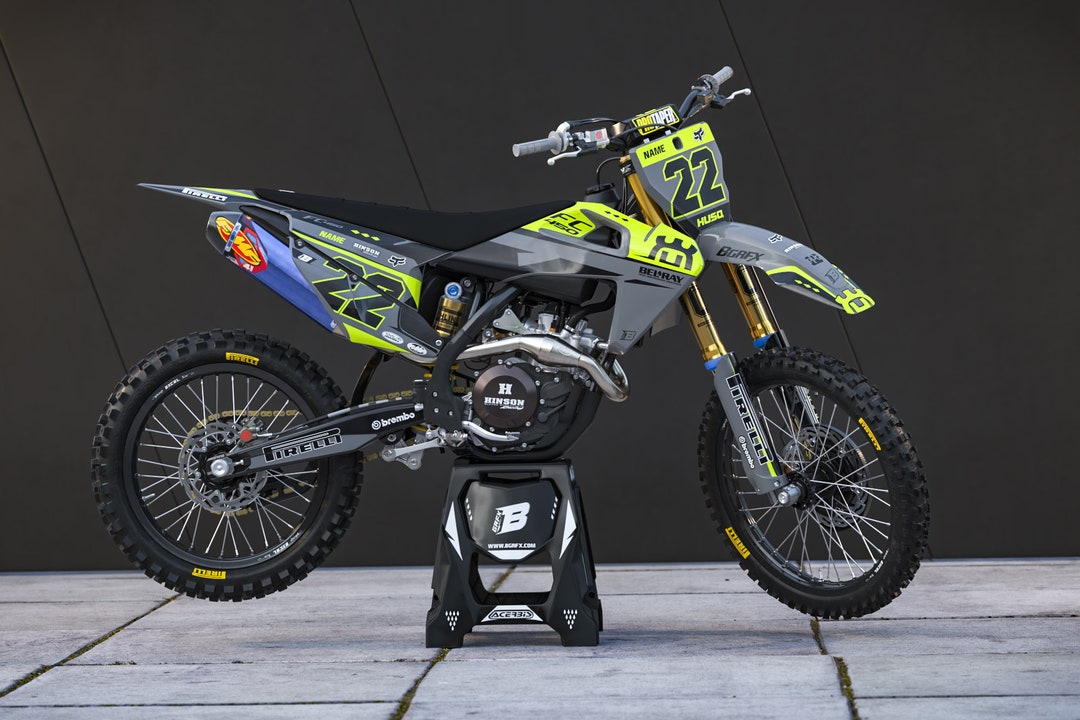 Kit Autocollants Graphique Husqvarna TC FC FX 125-450 2023-2024 - Personnalisable - Vinyl